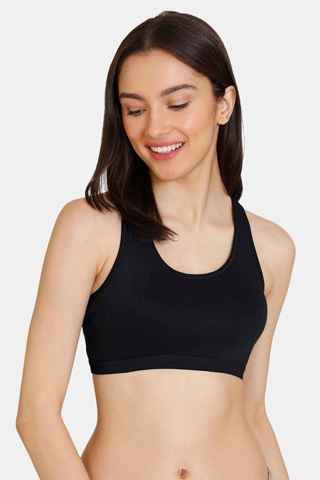 Zivame Girls Double Layered Non Wired Full Coverage Racerback Beginner Sports Bra (Pack of 2) - Multicolor — image 6